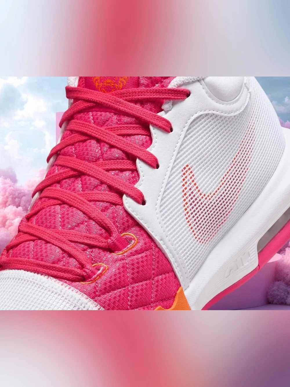 Nike LeBron Witness 8 Dunkin Donuts White Aster Pink Men's Size 9 NWT